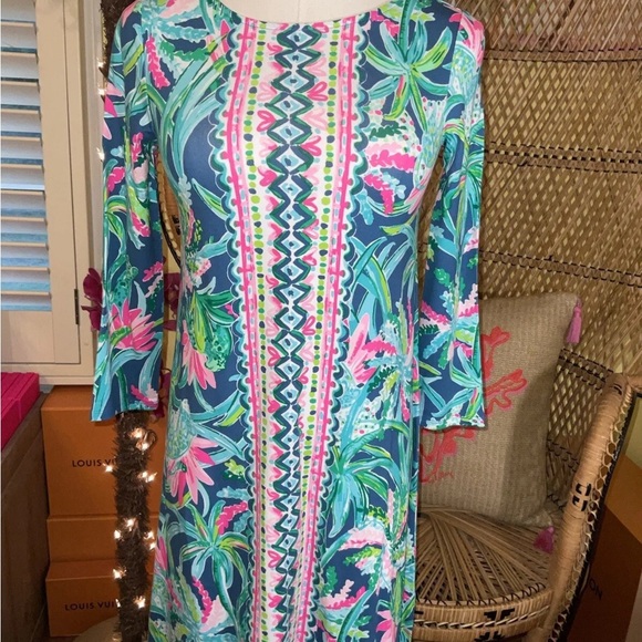 Lilly Pulitzer NWT Ophelia Dress Macaw Blue Sweet Escape $178 Size XXS, S - Picture 9 of 9